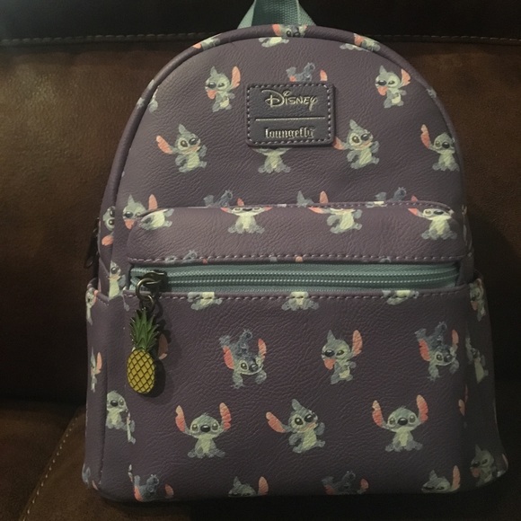 loungefly disney stitch poses mini backpack